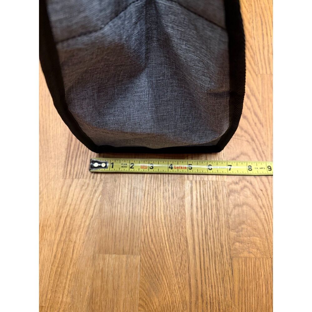 Gray Black Insulated Lunch Bag Tote Reusable Thermal Cooler Bag